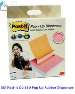 Contoh Alat Perlengkapan Kantor merk 3M Post-it , Gambar Produk 3M Post-it OL-330 Pop Up Rubber Dispenser harga 70000 di Toko Peralatan Sekolah Murah