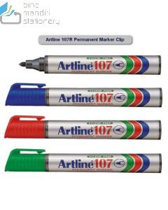 Contoh perlengkapan Kantor Artline 107R Permanent Marker Clip Refill Spidol Refillable dan gambarnya