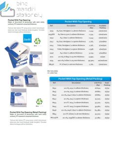 Gambar Bantex 2040 Pocket A4 0,06mm PP Clear (OHP) Plastik folder multiholes untuk aneka ring binder merek Bantex