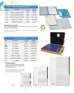 Gambar Buku Kartu nama Bantex 6010 PP Colour Divider A4 10 Divider merek Bantex