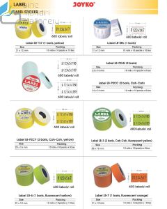 Stiker Label Roll Harga Barang 1 baris/2 baris Joyko LB-10 | LB-1LY | LB-2RL | LB-3 | LB-6 | LB-7 | LB-8 | LB-9 | LB-P2CC | LB-P2CY | LB-P2LN