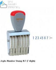 Gambar Joyko Number Stamp N-7 (7 digits) Stempel Angka Manual merek Joyko