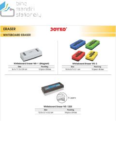 Joyko White Board Eraser WE-1 (Magnet) Penghapus Papan Tulis