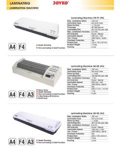 Toko Atk Grosir Bina Mandiri Stationery Jual Perlengkapan Warung Fotokopi dan Kantor Mesin Laminating / Laminasi - Laminating Machine Joyko